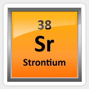 Strontium Element Symbol - Periodic Table Sticker